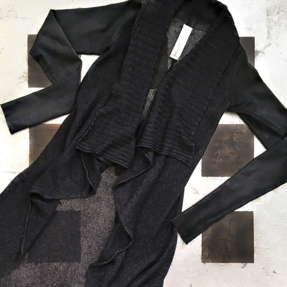 Isabel Benenato Shawl Collar Waterfall Cardigan